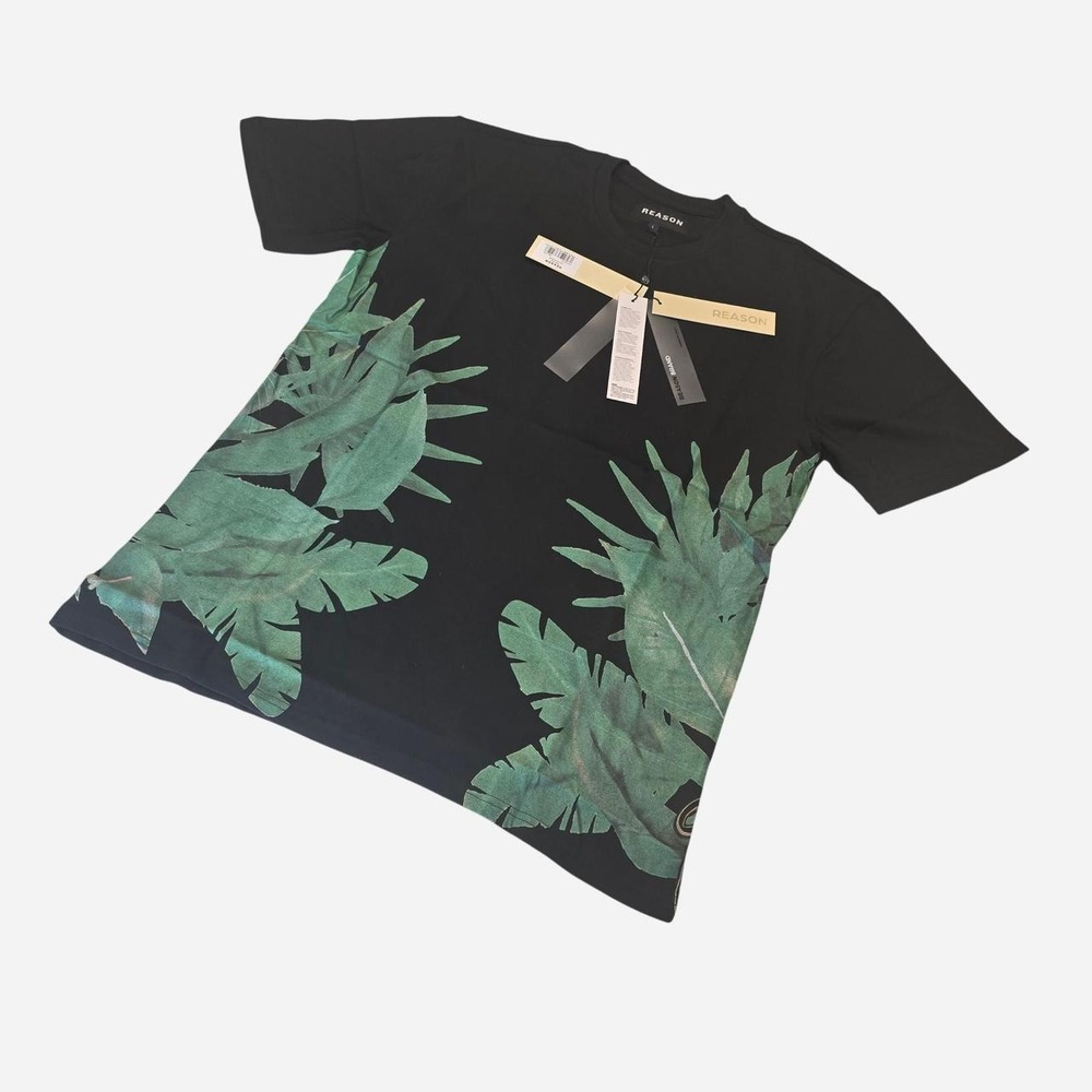Reason Black Green leaf Tiger Head Wild Ones t-shirt Men's - Large